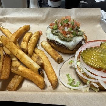 Indys Burger Joint - Jalapeno Burger - American Near Me - Indianapolis, Indiana
