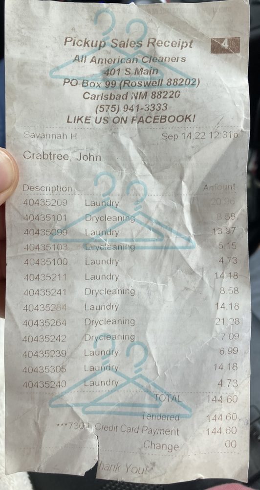 ALL AMERICAN CLEANERS Updated August 2024 219 W Mermod, Carlsbad