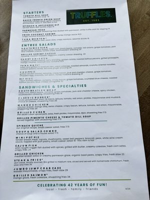 Menu photo 1 Truffles Cafe Hilton Head Island, SC Menu photo 1 Truffles Cafe Hilton Head Island, SC