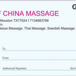 Empress of China Massage - Customized Gift Certificates are now available! Perfect gift for any occasion :)
