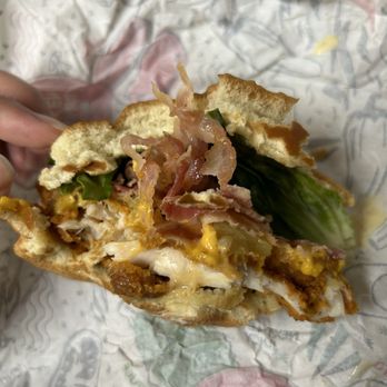 Jollibee - 1/2 way in - Aloha Chicken Sandwich YUMMY - Fast Food Near Me - Sacramento, California Jollibee - 1/2 way in - Aloha Chicken Sandwich YUMMY - Fast Food Near Me - Sacramento, California