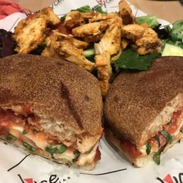 Margarita Sandwich with side salad, add chicken. Yumm!!! :)