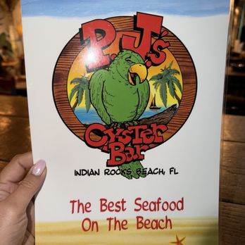 PJ's Oyster Bar - Front of menu - Seafood Near Me - Indian Rocks Beach, Florida PJ's Oyster Bar - Front of menu - Seafood Near Me - Indian Rocks Beach, Florida