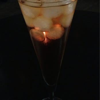 The Aviary - Martinez presented in a champagne flute - Cocktail Bars Near Me - Chicago, Illinois