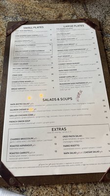 Menu photo 1 Napa on Providence Charlotte, NC