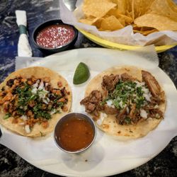 El Azteca Mexican Restaurant - Chicken Tinga & Carnitas Tacos