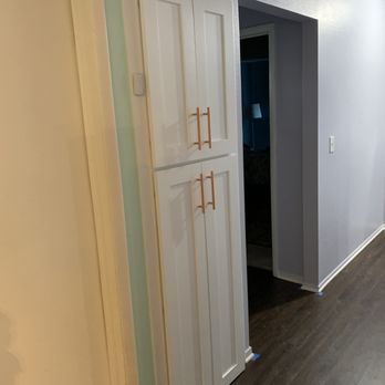 Aspire Kitchen Cabinet Installations - Renovation complete, note the double doors that don't block the entire hallway when you need to grab something from the pantry - Cabinetry Near Me - Las Vegas, Nevada Aspire Kitchen Cabinet Installations - Renovation complete, note the double doors that don't block the entire hallway when you need to grab something from the pantry - Cabinetry Near Me - Las Vegas, Nevada