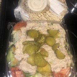 North Main Street Pizza - Salad with tuna and pickles