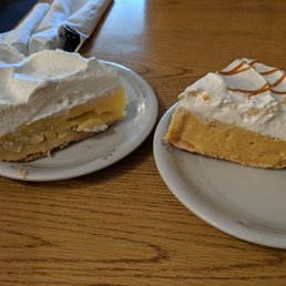Banana cream pie and peanut butter pie. Yummy! Banana cream pie and peanut butter pie. Yummy!