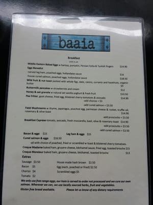Menu photo 4 Baaia Sandgate, QLD
