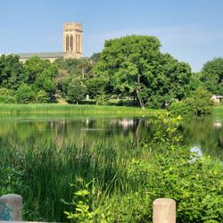 Loring Park - The park are this morning while setting up for pride