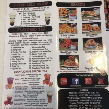 BearyLicious - Bubble Tea Near Me - Upland, California