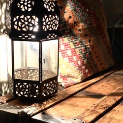 Powell Accessories - Arabian Nights~ (Rewired Moroccan Lamp) On My Wooden Trunk