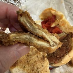 Luigi O'Grady's - You can see how overcooked this is.