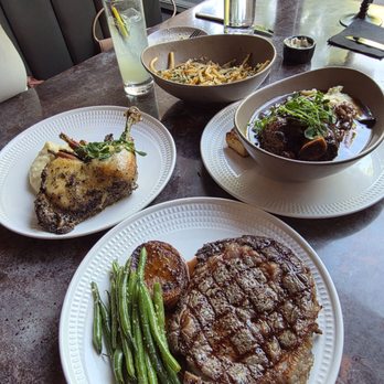 Frog & Slim - Truffle Fries, Braised Pork Shank, Dry-Aged Ribeye and Chicken Confit - New American Near Me - Sacramento, California Frog & Slim - Truffle Fries, Braised Pork Shank, Dry-Aged Ribeye and Chicken Confit - New American Near Me - Sacramento, California