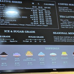 Gong Cha - Menu