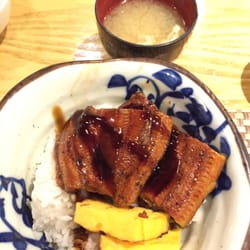 空港居酒屋 - Grilled eel with rice and miso soup set lunch