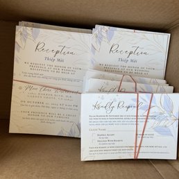 Wedding invitations.
