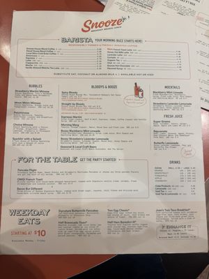 Menu photo 1 Snooze, an A.M. Eatery Webster, TX Menu photo 1 Snooze, an A.M. Eatery Webster, TX