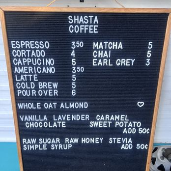 Shasta Coffee - Menu - Coffee & Tea Near Me - East Point, Georgia