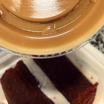 Velvet Taco - Caramel sauce on the side and Red Velvet Cake - Tacos Near Me - Plano, Texas Velvet Taco - Caramel sauce on the side and Red Velvet Cake - Tacos Near Me - Plano, Texas