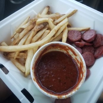 Colchuck's - Curry wurst with fries - German Near Me - Leavenworth, Washington Colchuck's - Curry wurst with fries - German Near Me - Leavenworth, Washington