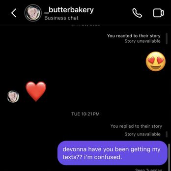 Butter Bakery - I sent this this week hoping for a reply. She read it without replying. - Cupcakes Near Me