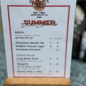 Schooner or Later - Summer Menu Drinks - Sandwiches Near Me - Long Beach, California Schooner or Later - Summer Menu Drinks - Sandwiches Near Me - Long Beach, California