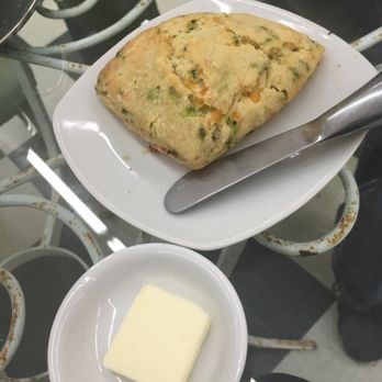Garden Tea Lounge - Cheddar and Chives scone - Antiques Near Me - San Antonio, Texas Garden Tea Lounge - Cheddar and Chives scone - Antiques Near Me - San Antonio, Texas