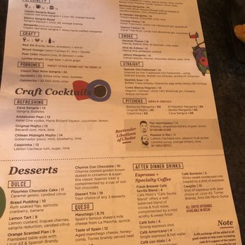 Cafe Sevilla - Full Menu - Spanish Near Me - Costa Mesa, California