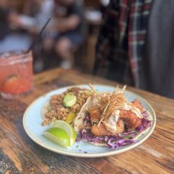 Loco Taqueria & Oyster Bar - Pollo Taco and Fish & Chips Taco