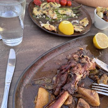 Opa Taverna - Lamb Shank and Swordfish. Should have taken it before digging in. - Greek Near Me - West Chester, Pennsylvania Opa Taverna - Lamb Shank and Swordfish. Should have taken it before digging in. - Greek Near Me - West Chester, Pennsylvania