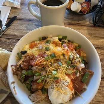2 eggs Breakfast And lunch - Southwestern Chicken bowl. 2 eggs along with home fries topped with tomatoes, onions, black beans. - Restaurants Near Me - Conyers, Georgia 2 eggs Breakfast And lunch - Southwestern Chicken bowl. 2 eggs along with home fries topped with tomatoes, onions, black beans. - Restaurants Near Me - Conyers, Georgia