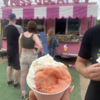 Miss Gelato - Blood Orange Sorbet and Coconut Gelato - Ice Cream & Frozen Yogurt Near Me - Moab, Utah