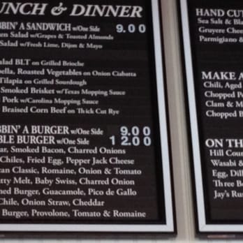 Jay Lovell's - menu above where you order - Breakfast & Brunch Near Me - Highwood, Illinois