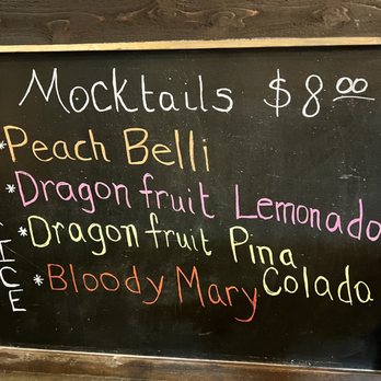 9th Island Vegan - The growing mocktail menu. Love the dragon fruit - Vegan Near Me - Haleiwa, Hawaii 9th Island Vegan - The growing mocktail menu. Love the dragon fruit - Vegan Near Me - Haleiwa, Hawaii