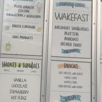Wake Cafe - Menu - Ice Cream & Frozen Yogurt Near Me - Moneta, Virginia