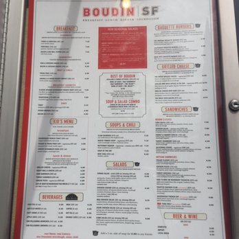 Boudin SF - Menu - Bakeries Near Me - Irvine, California