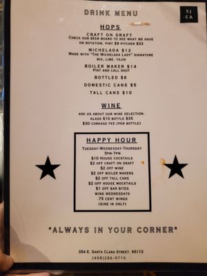 Menu photo 7 The Last Round Tavern San Jose, CA