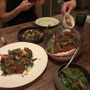 Citrin - Quail on the left - really well positioned, cooked, moist, amazing. - Cocktail Bars Near Me - Santa Monica, California