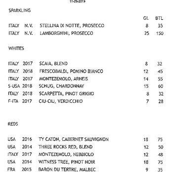 Stellini Trattoria - The wine list on 12/4/19 - Italian Near Me - Grapevine, Texas Stellini Trattoria - The wine list on 12/4/19 - Italian Near Me - Grapevine, Texas