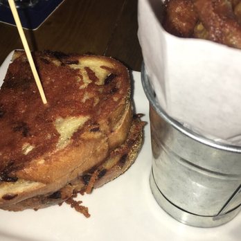 Queen St Warehouse - Grilled cheese with onion rings - Bars Near Me - Toronto, Ontario Queen St Warehouse - Grilled cheese with onion rings - Bars Near Me - Toronto, Ontario