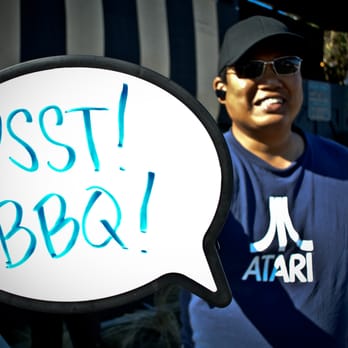 Psst Bbq - a man holding a sign that says psst bbq - Street Vendors Near Me Psst Bbq - a man holding a sign that says psst bbq - Street Vendors Near Me