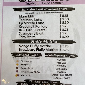 Tea Maru - Bubble Tea Near Me - Irvine, California Tea Maru - Bubble Tea Near Me - Irvine, California