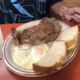 steak and eggs - almost too much to eat :-)