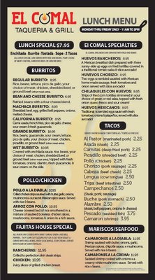 Menu photo 3 El Comal Taqueria And Grill Phoenix, OR Menu photo 3 El Comal Taqueria And Grill Phoenix, OR