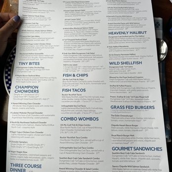 Duke's Seafood West Seattle - Menu as of May 2023 - Seafood Near Me - Seattle, Washington