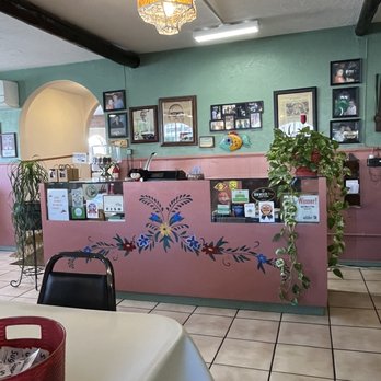 Mary & Tito's - The hostess desk. - New Mexican Cuisine Near Me - Albuquerque, New Mexico