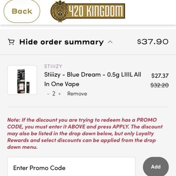 420 Kingdom - STIIIZYDAYZ & HAPPYHOURZ promo adds more money - Cannabis Dispensaries Near Me