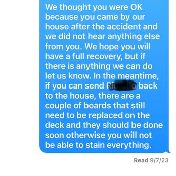 David Painting & Handyman Services - a text message from a customer - Painters Near Me David Painting & Handyman Services - a text message from a customer - Painters Near Me